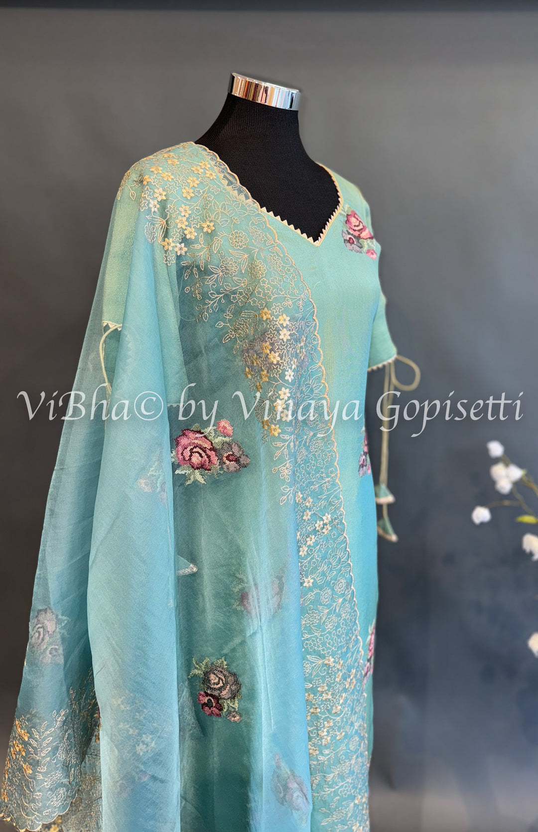 Pastle Green Embroidered Salwar Suit