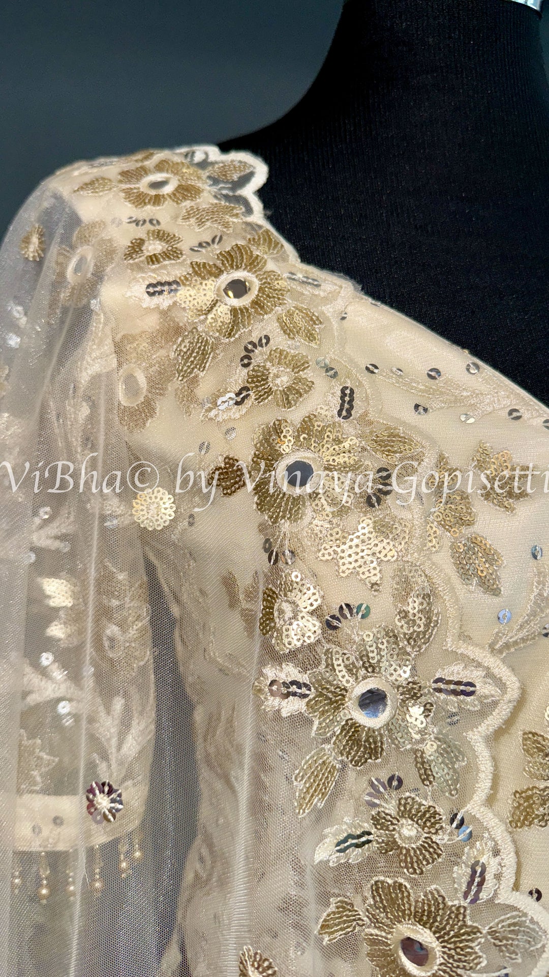 Ivory net lehenga