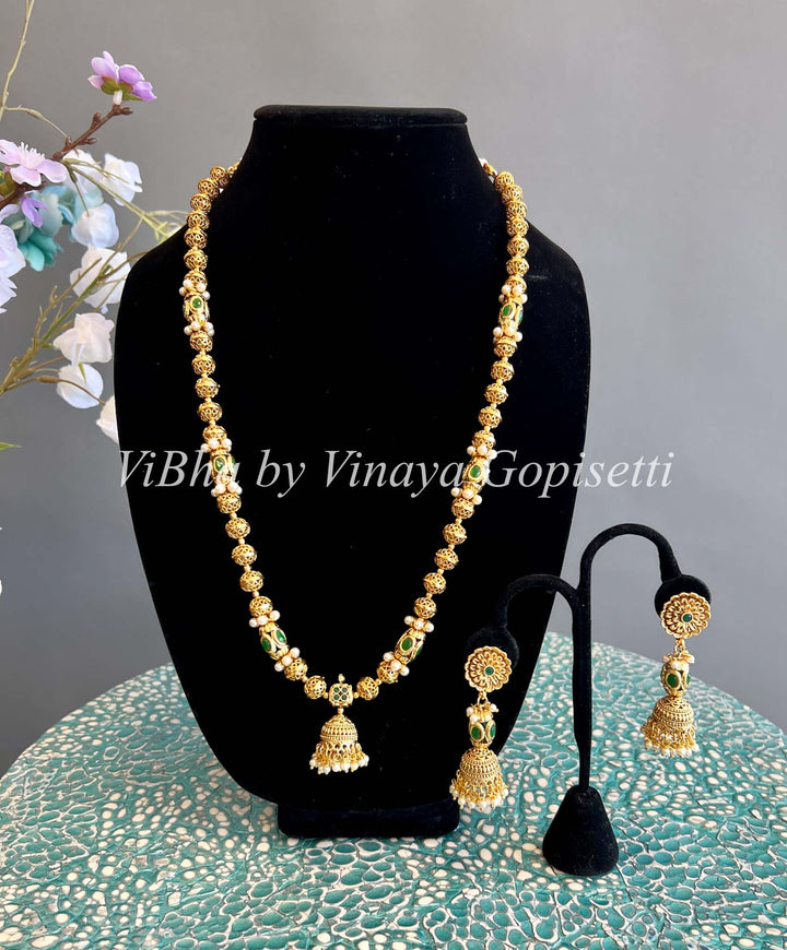 Emerald Ball Chain Set