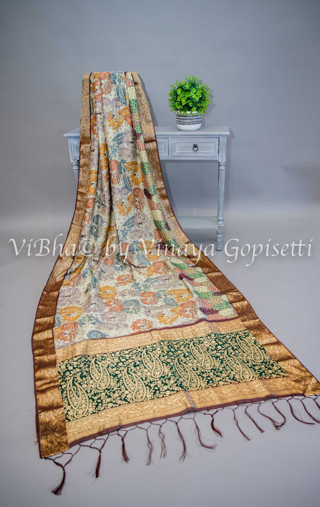 Banarasi Printed Kalamkari Saree