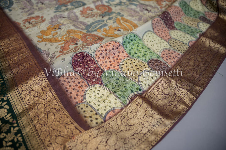 Banarasi Printed Kalamkari Saree