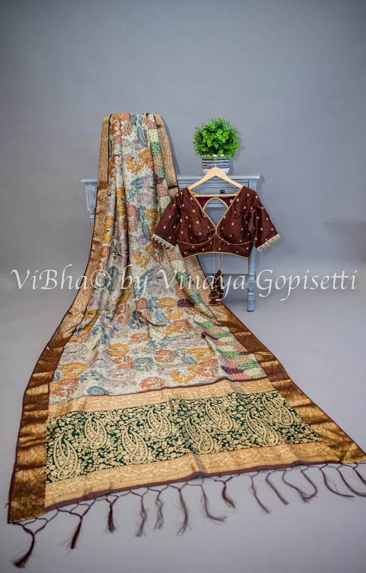 Banarasi Printed Kalamkari Saree