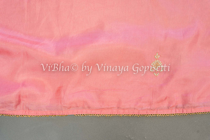 Dark And Light Pink Embroidered Saree And Blouse