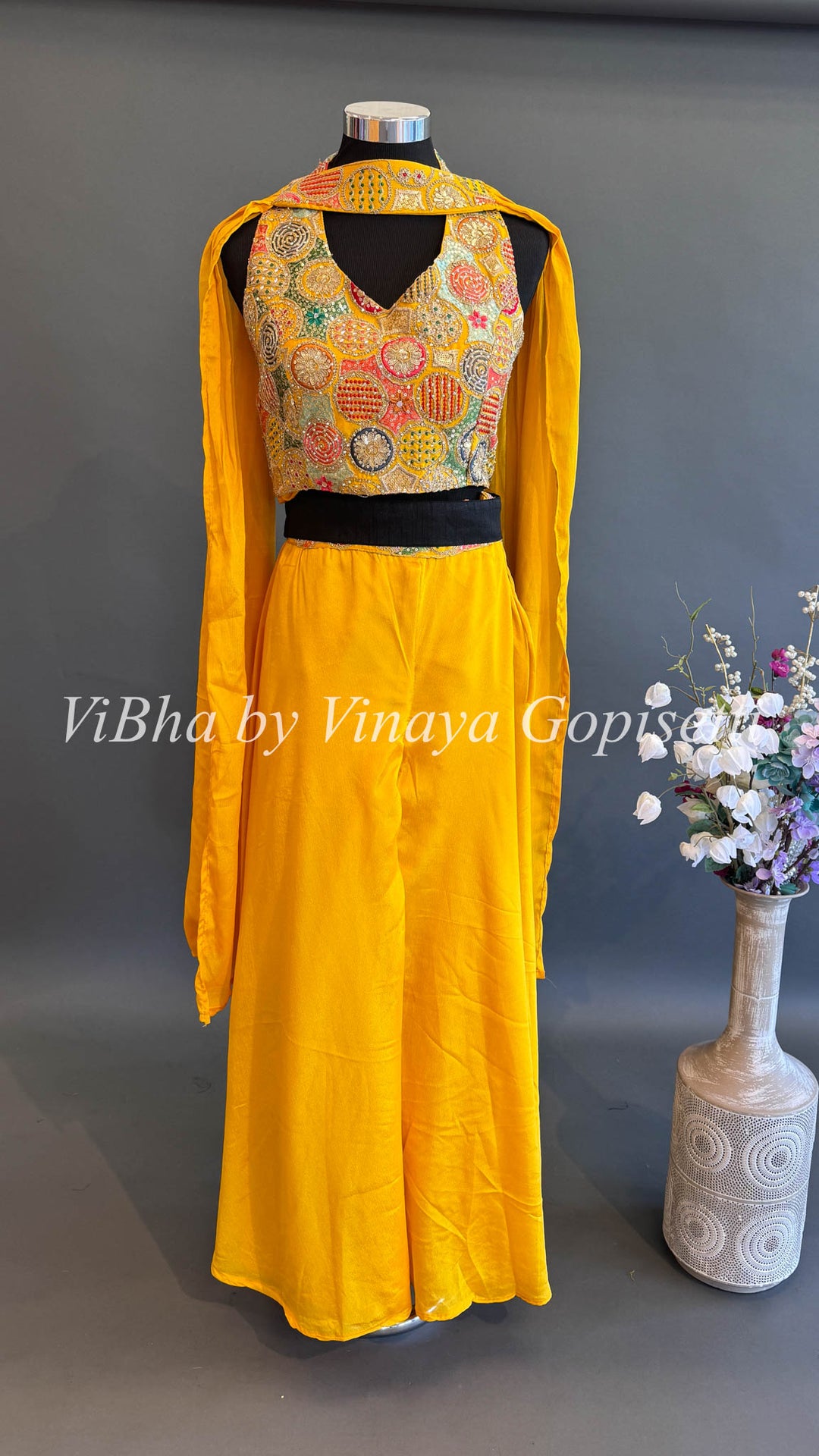 Mango Yellow Palazzo Set