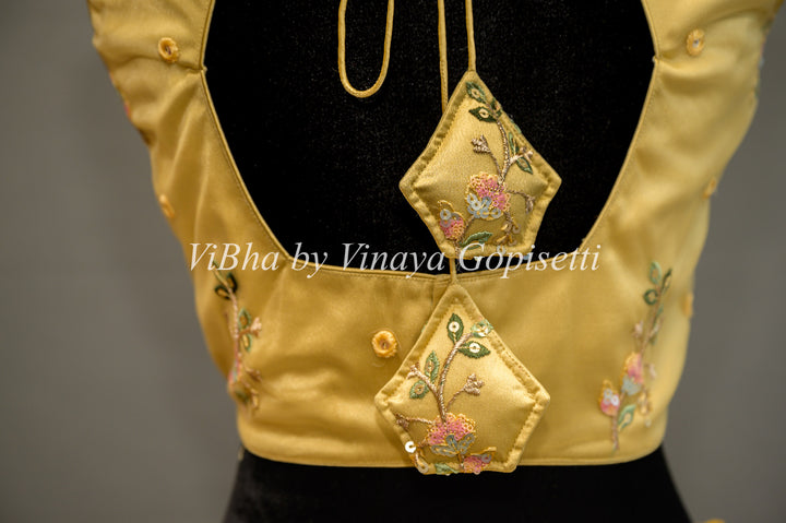 Mustard Yellow Embroidered Blouse