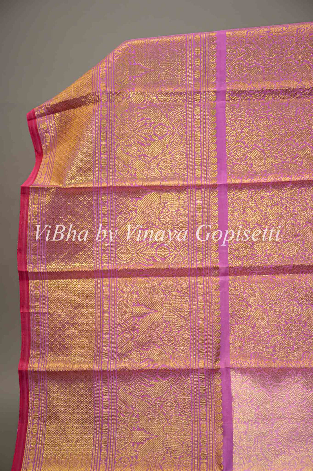 Pink All Over Zari Kanchi Silk Dupatta