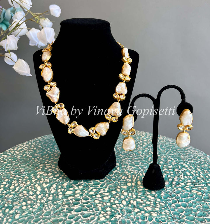 Fresh Water Natural Pearl Necklace Set