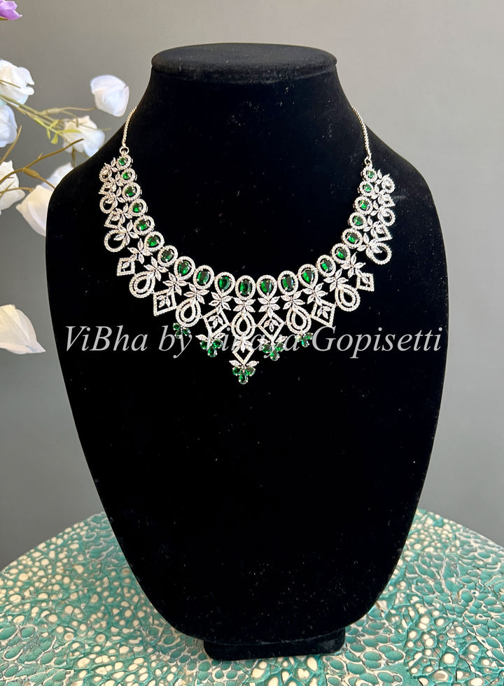 AD  and Emerald Set With MaangTikka