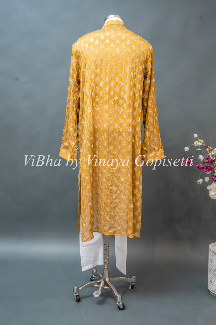 Yellow Embroidered Kurta Set