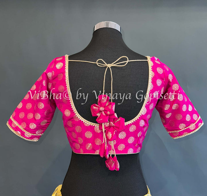 Pink Banarasi Brocade Blouse