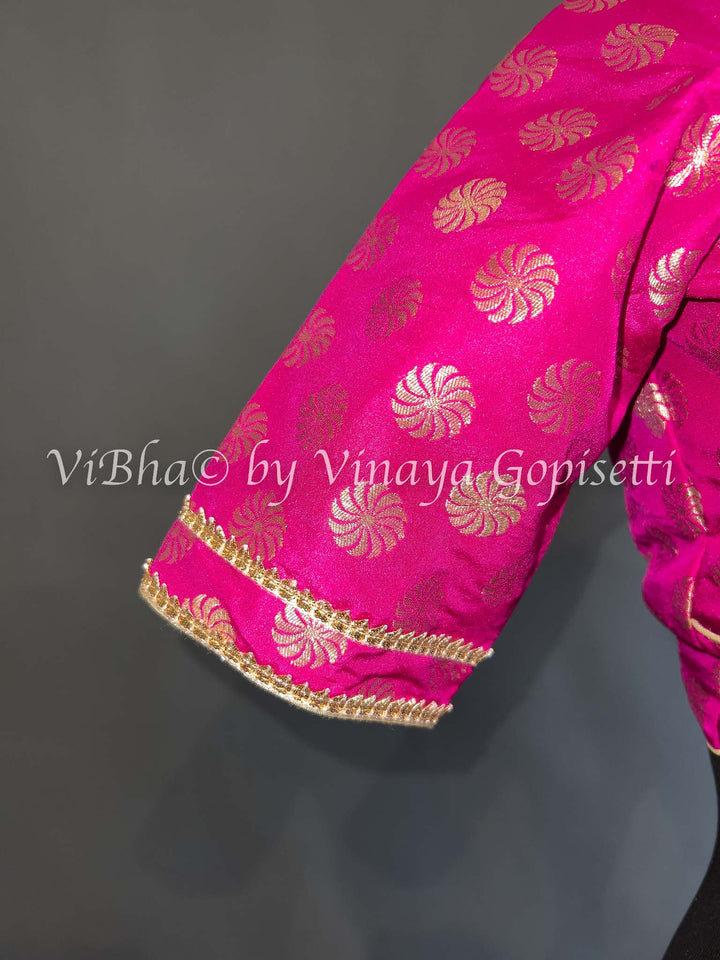 Pink Banarasi Brocade Blouse