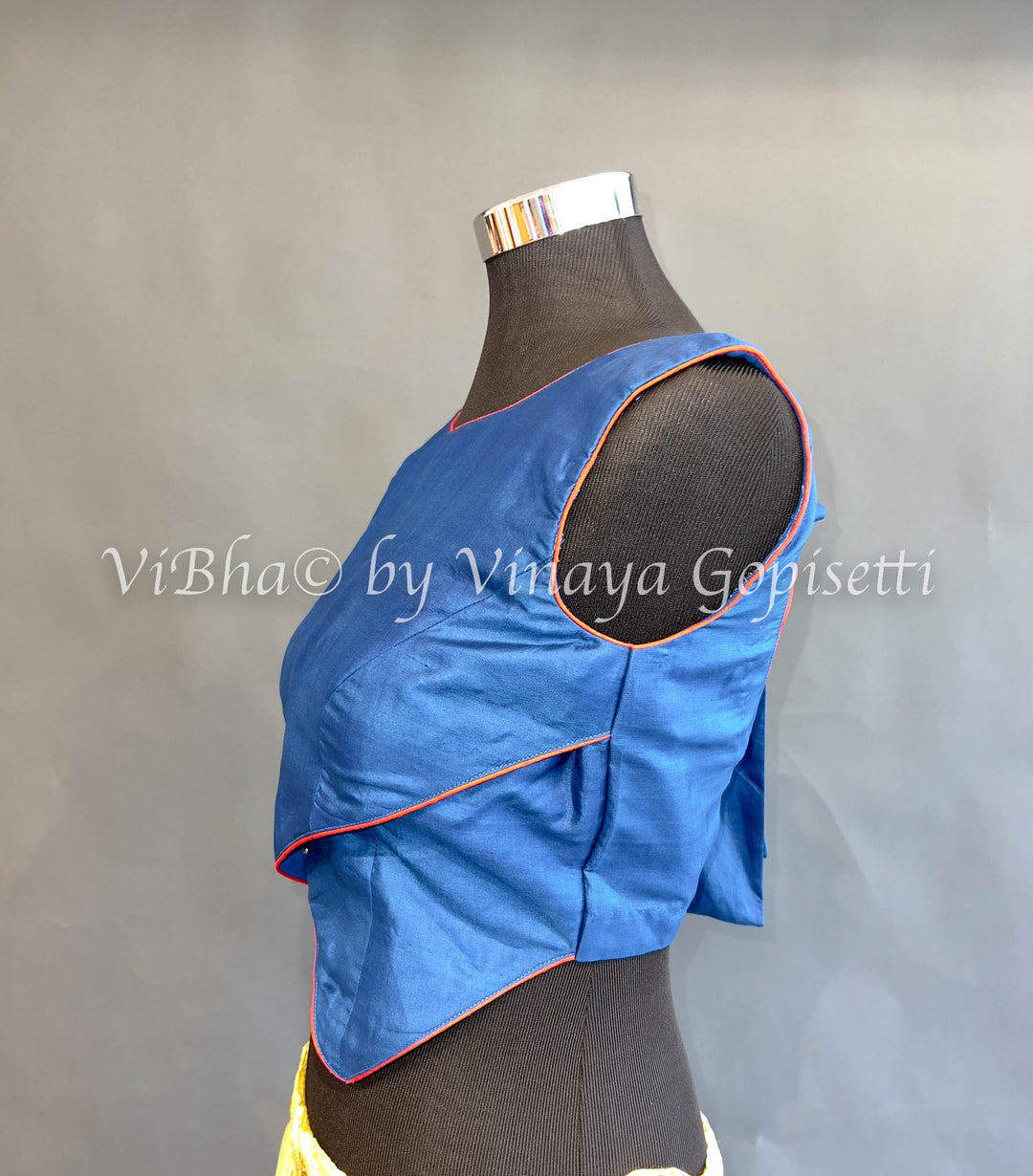 Blue Soft Silk Blouse