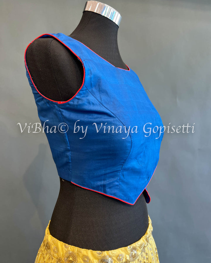 Blue Soft Silk Blouse