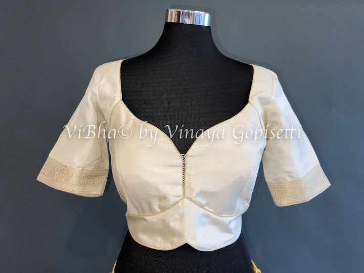 Ivory Soft Silk Blouse