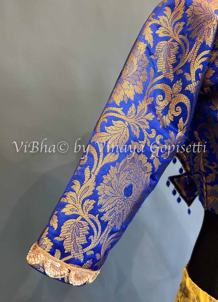 Royal Blue Banarasi Brocade Blouse