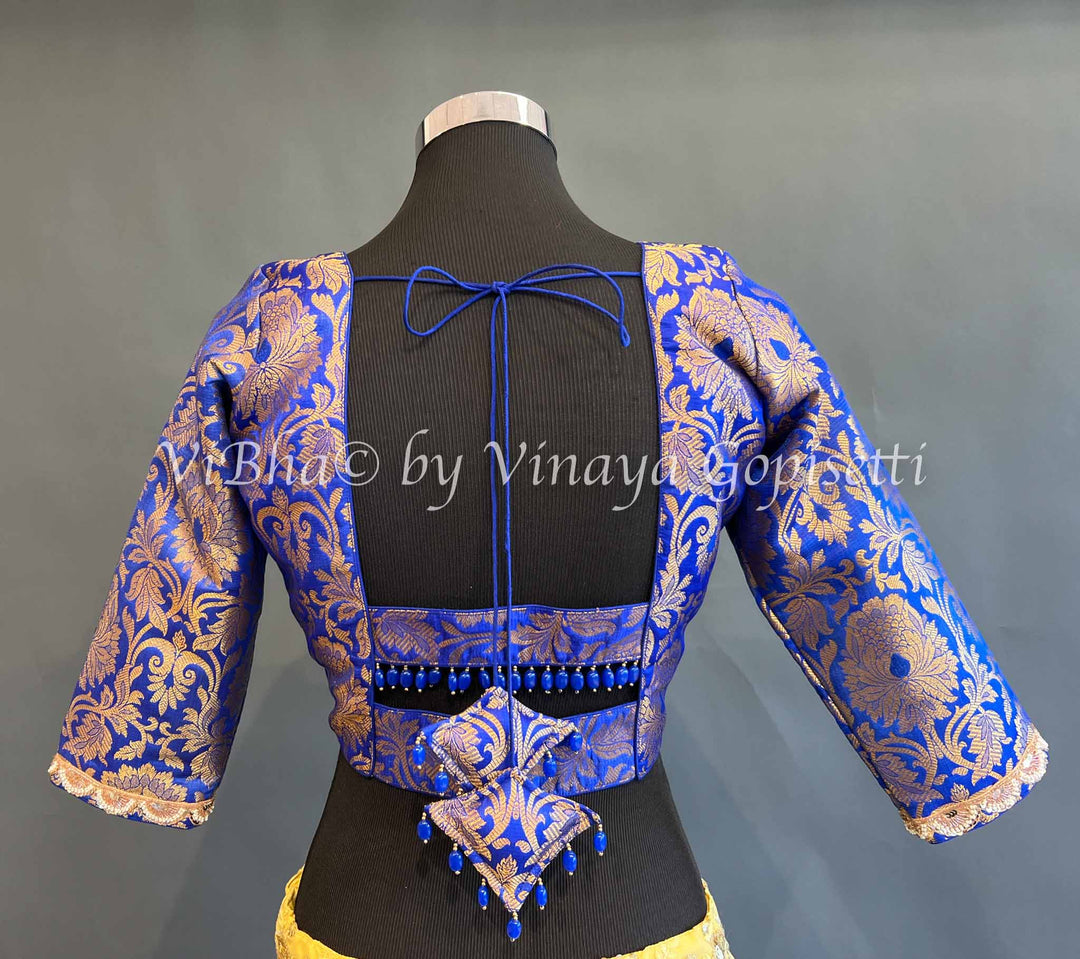 Royal Blue Banarasi Brocade Blouse