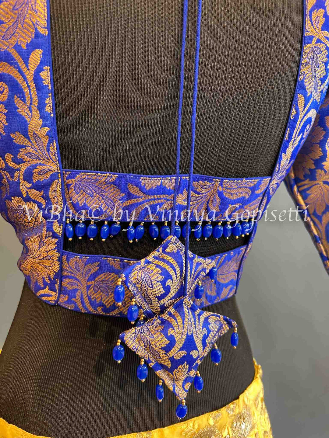 Royal Blue Banarasi Brocade Blouse