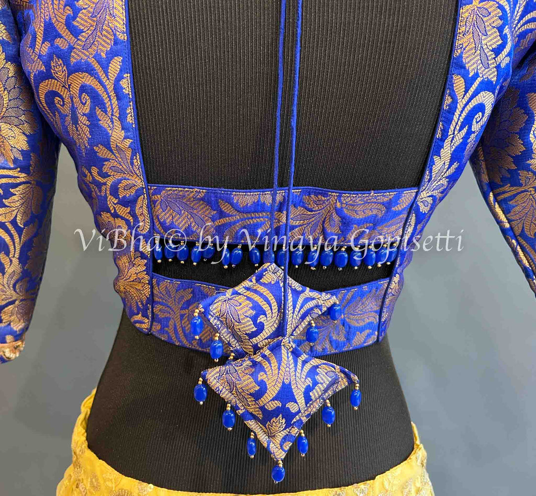 Royal Blue Banarasi Brocade Blouse