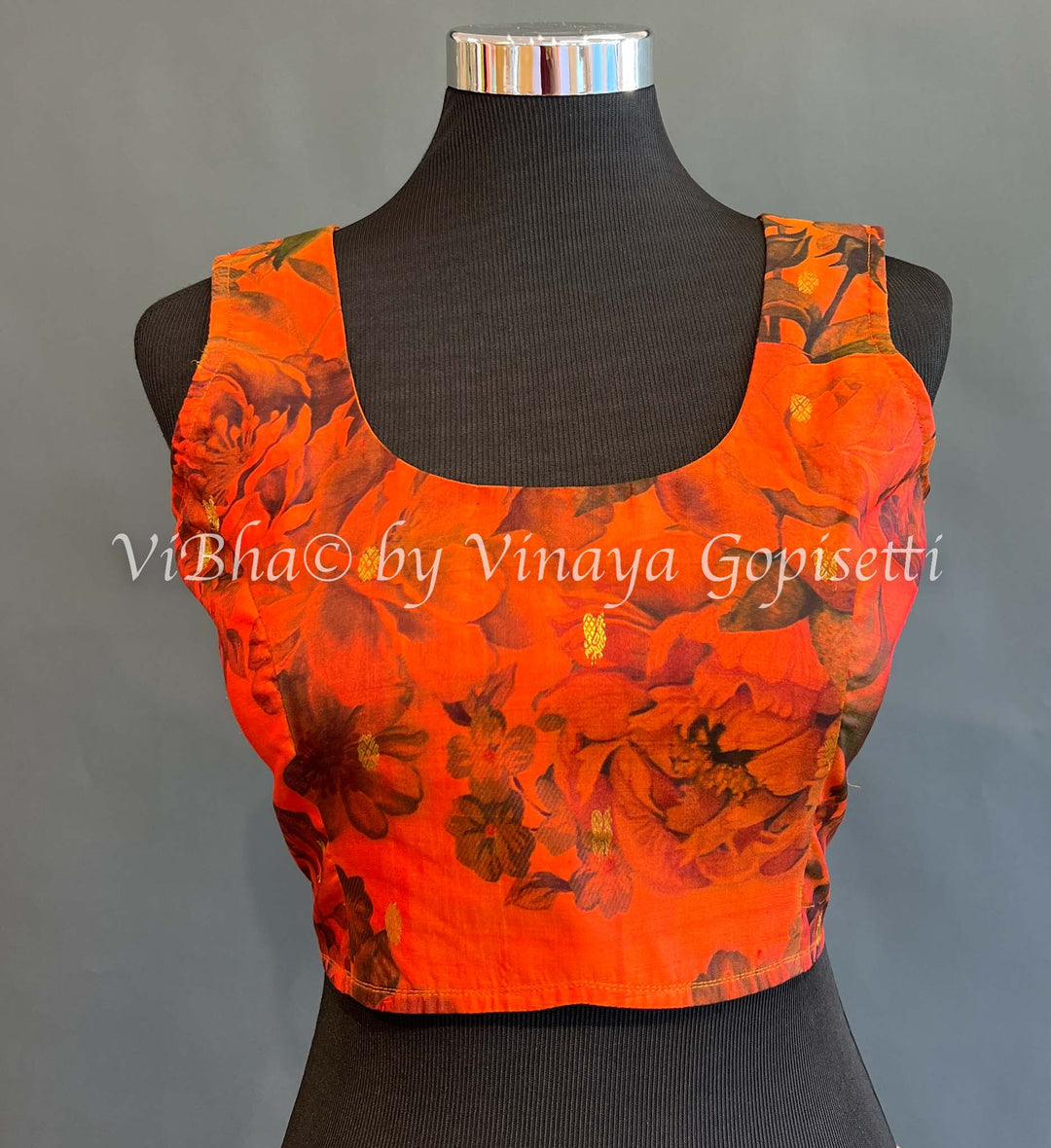 Floral Print Kanchi silk Blouse