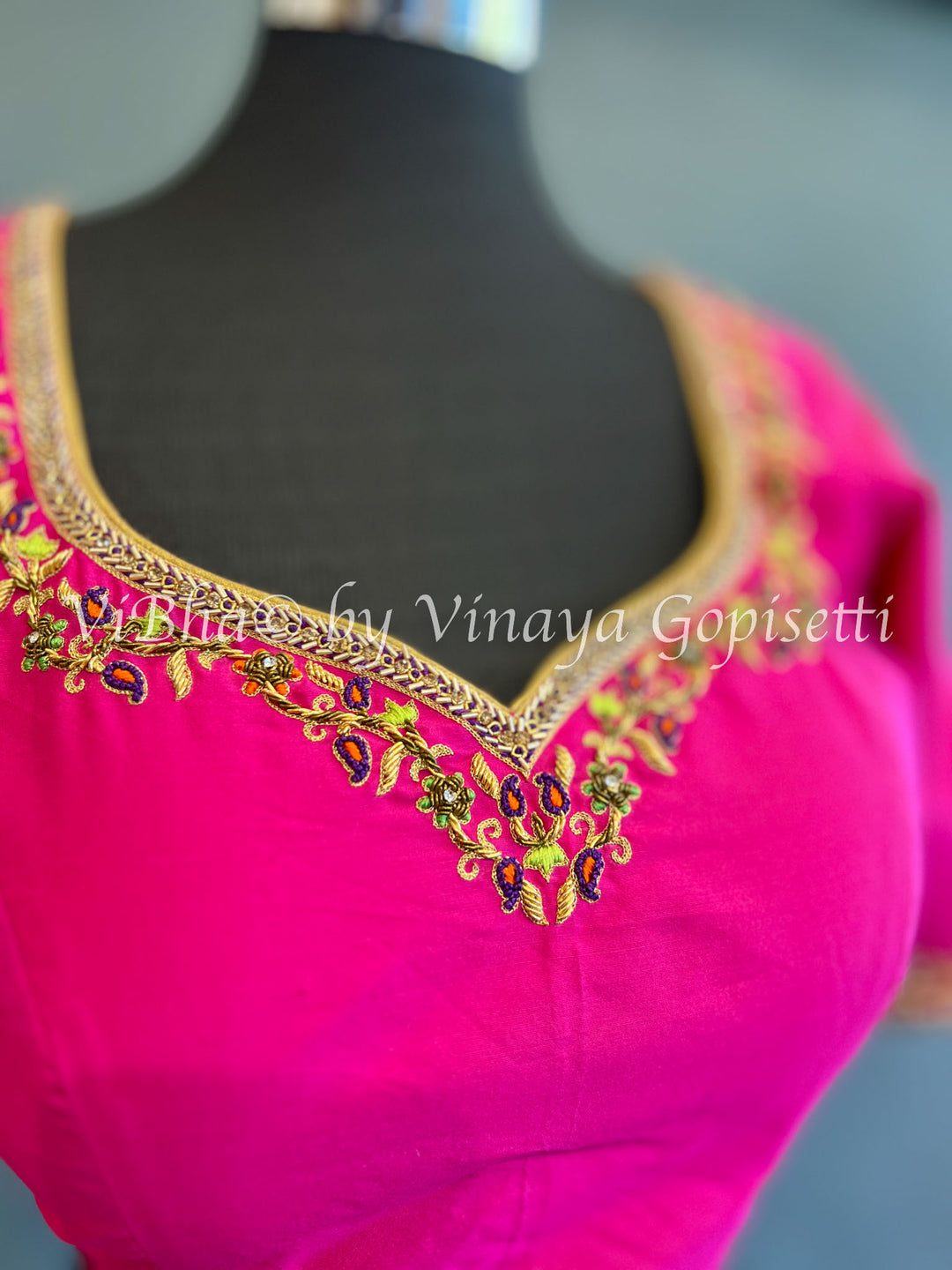 Pink Embroidered Blouse