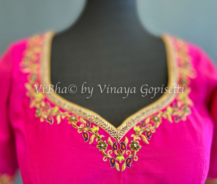 Pink Embroidered Blouse