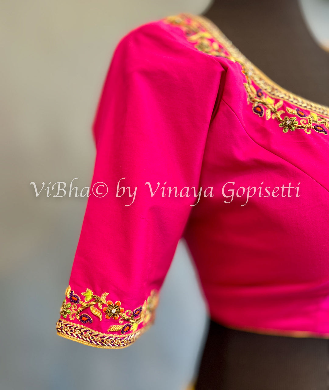 Pink Embroidered Blouse