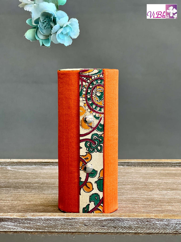 Cylindrical Shape Kalamkari Bangle Box