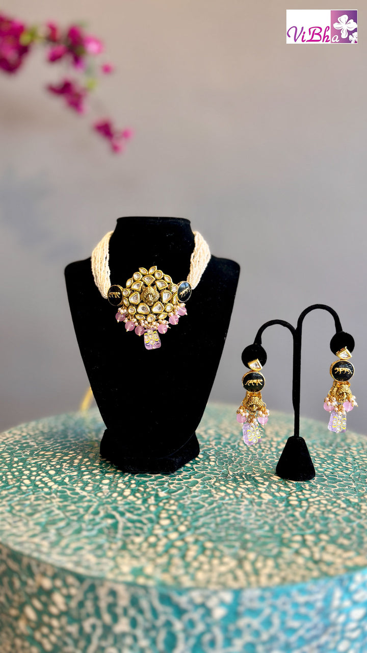 Sabyasachi Inspired Jaguar Choker And Earrings Set