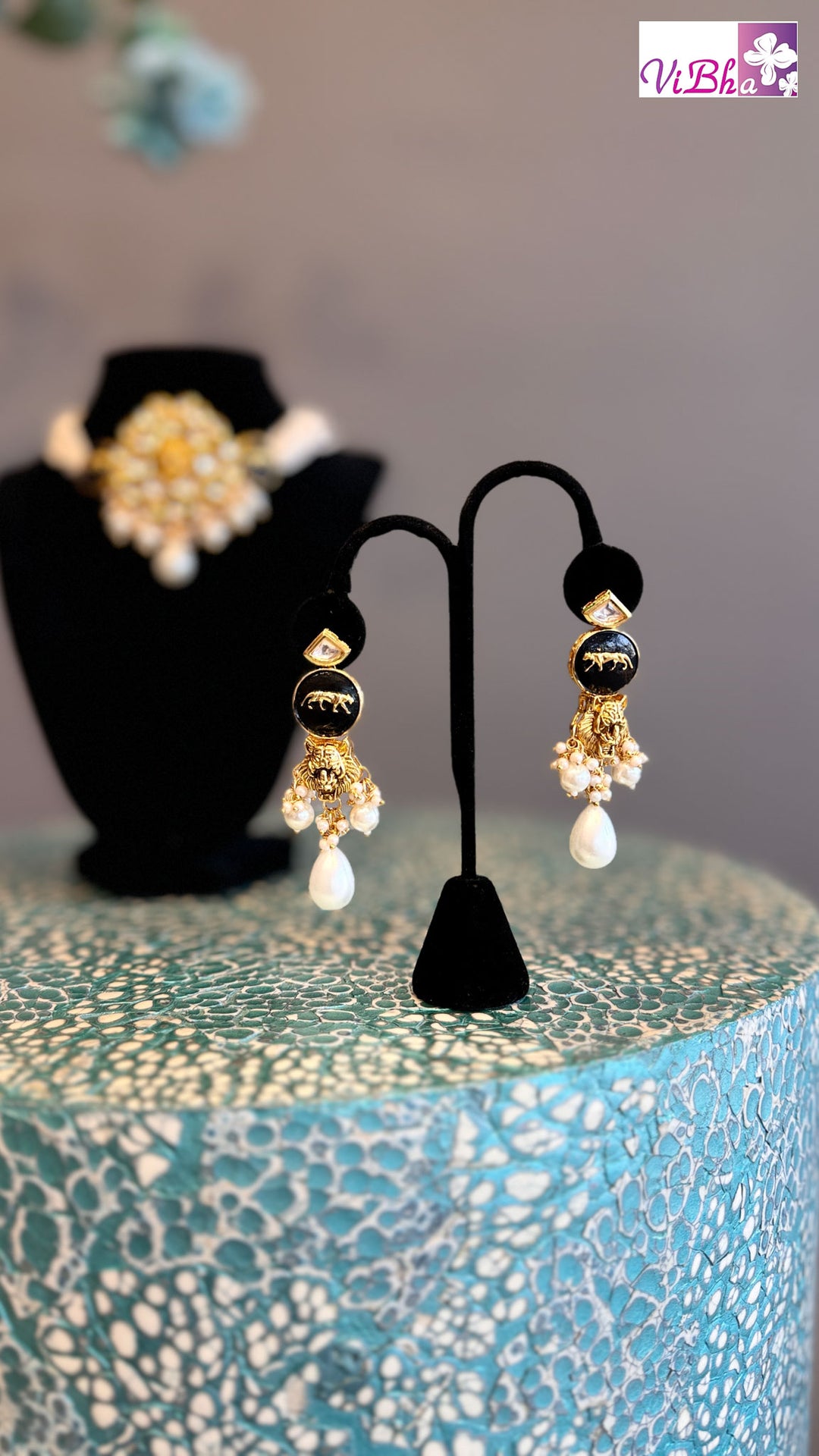 Sabyasachi Inspired Jaguar Choker And Earrings Set