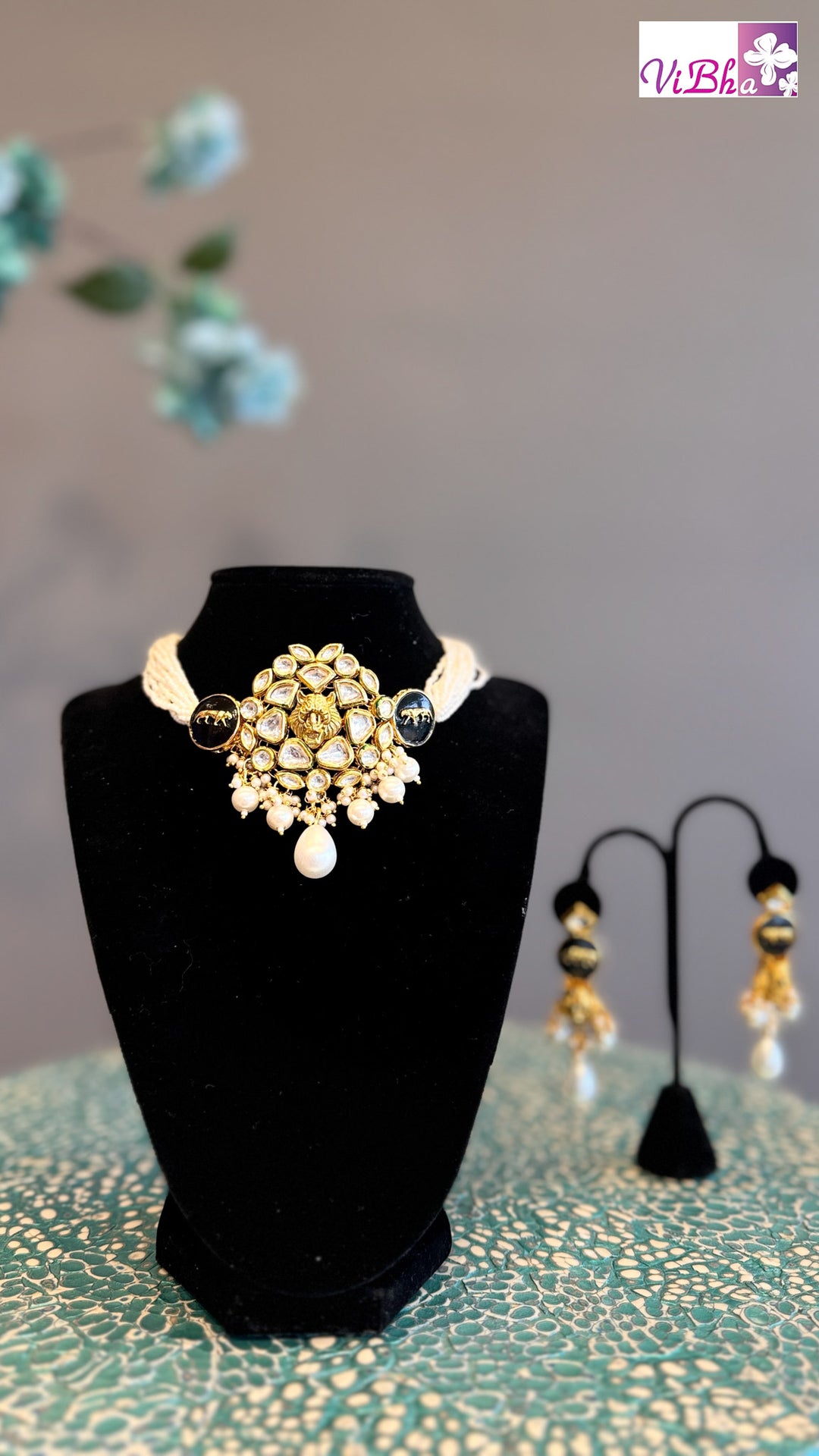 Sabyasachi Inspired Jaguar Choker And Earrings Set