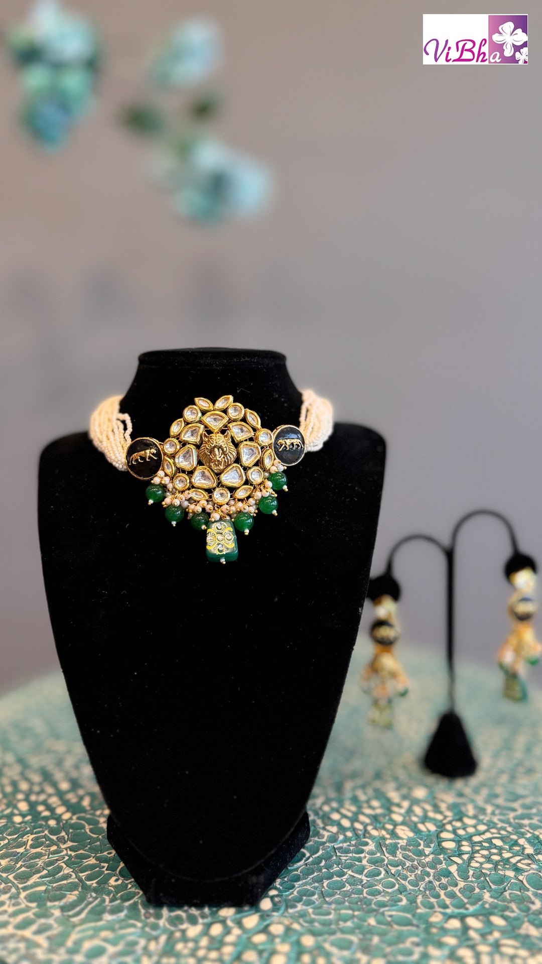 Sabyasachi Inspired Jaguar Choker And Earrings Set