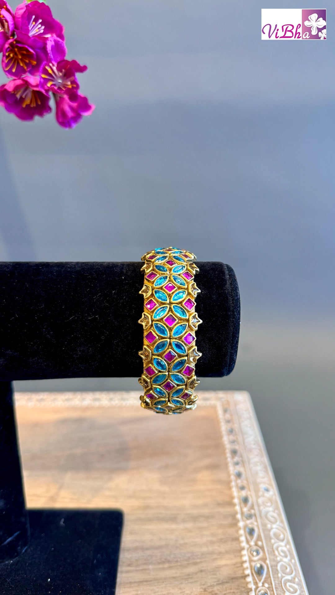 Kundan Silk Thread Kada Bangle