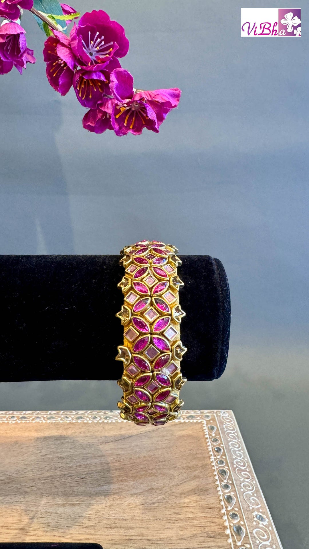 Kundan Silk Thread Kada Bangle