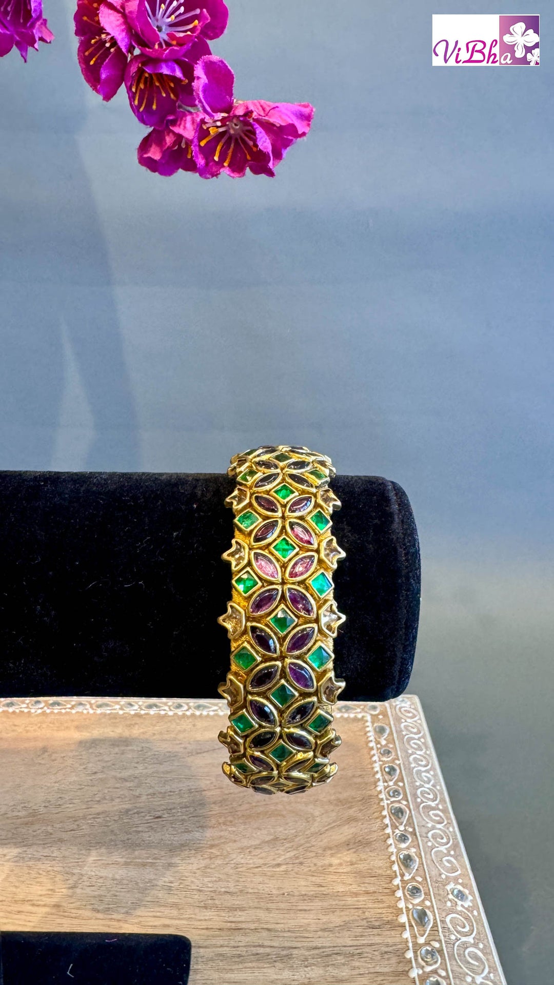 Kundan Silk Thread Kada Bangle