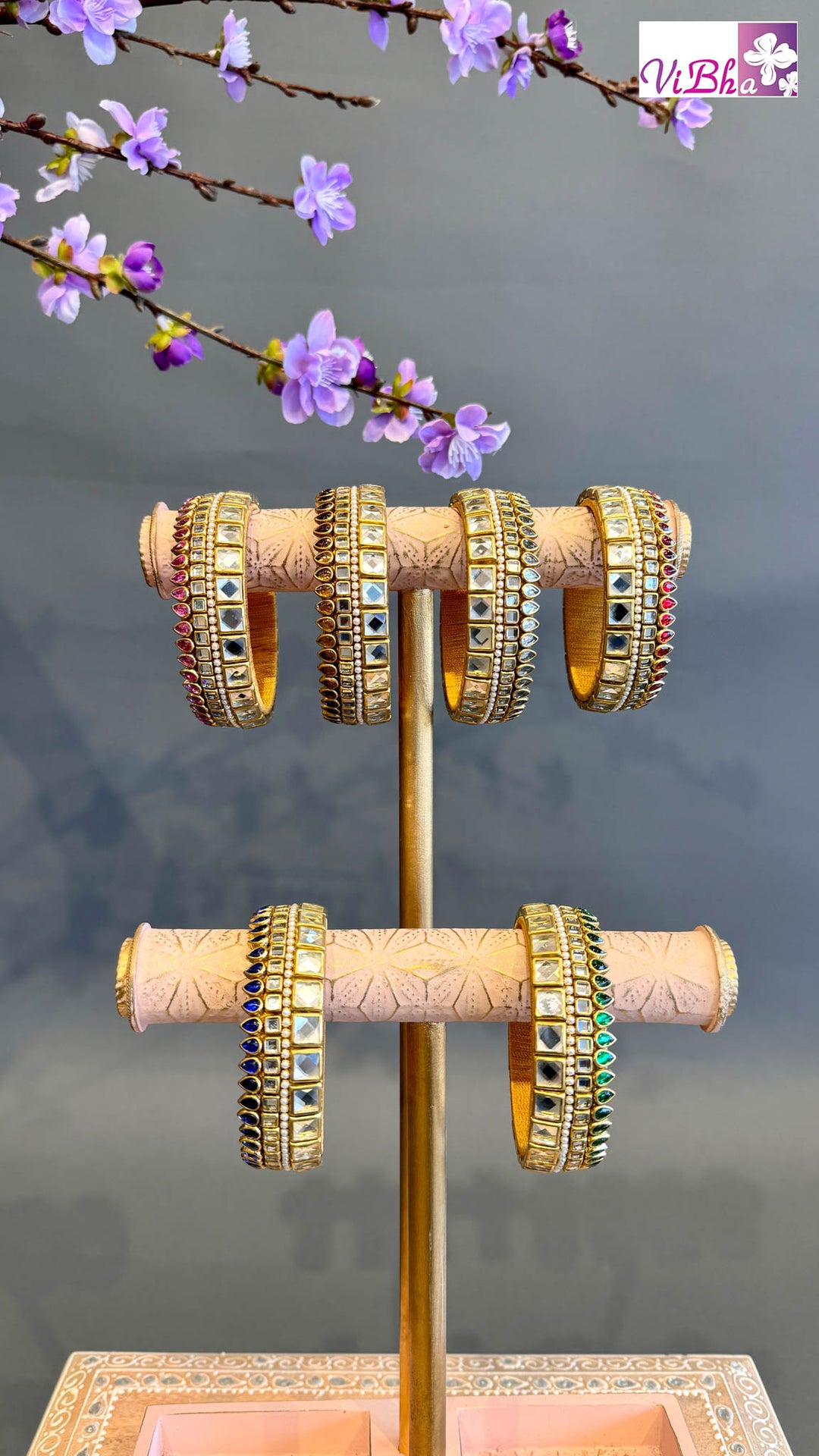 Kundan Silk thread Kada Bangle