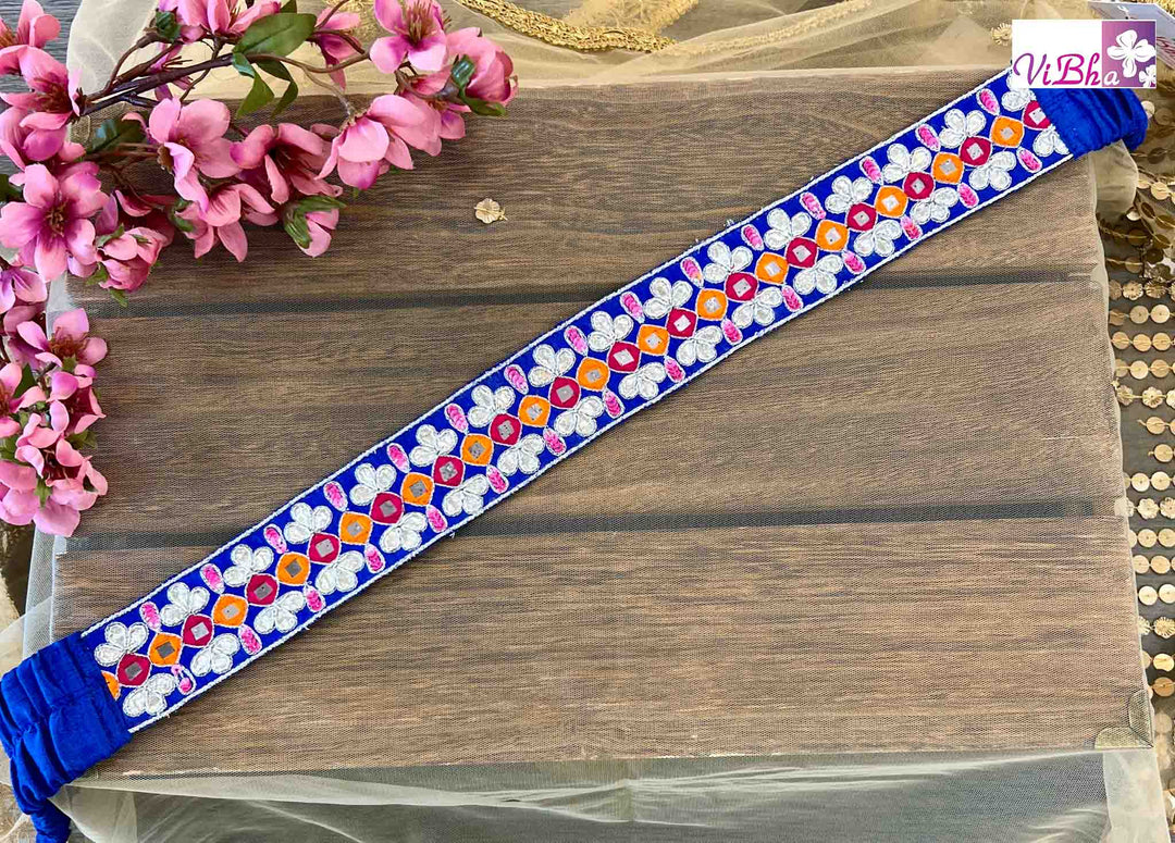 Accessories & Jewelry - Blue Embroidered Waist Belt