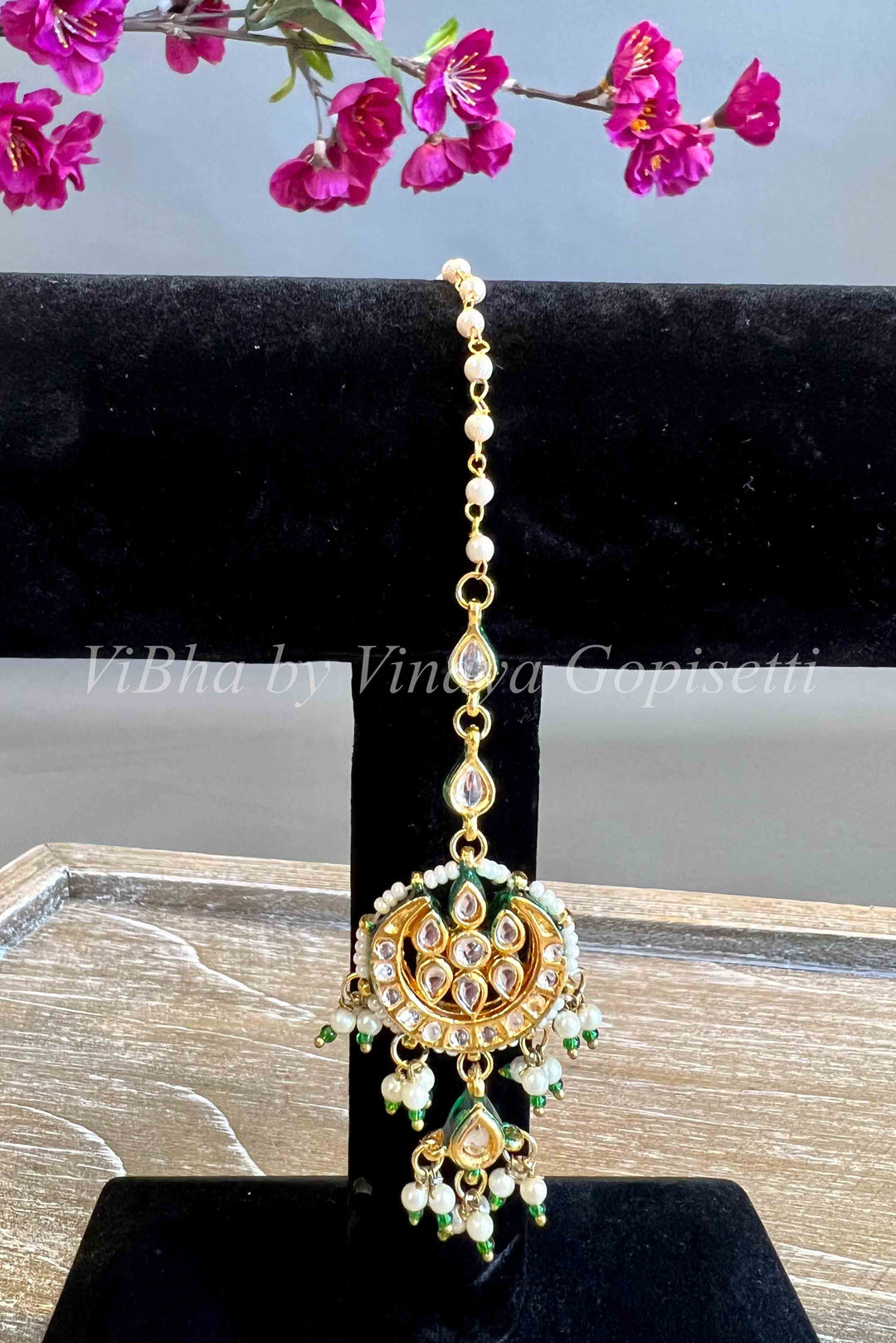 Accessories & Jewelry - Kundan Meenakari Work Maang Tikka