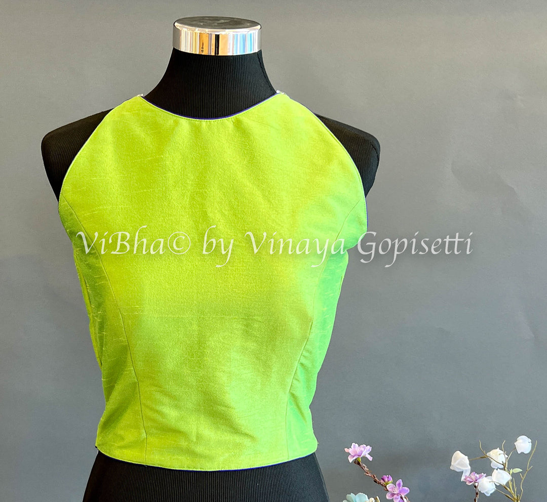 Blouses - Green Raw Silk Blouse