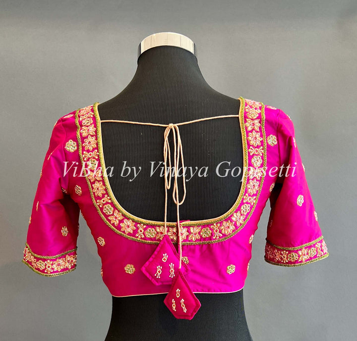 Blouses - Pink Embroidered Blouse