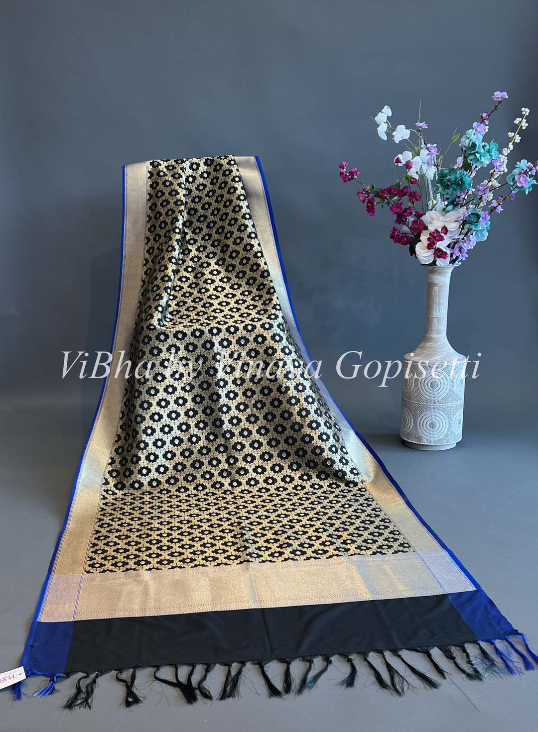 Dupatta - Black Benares Dupatta