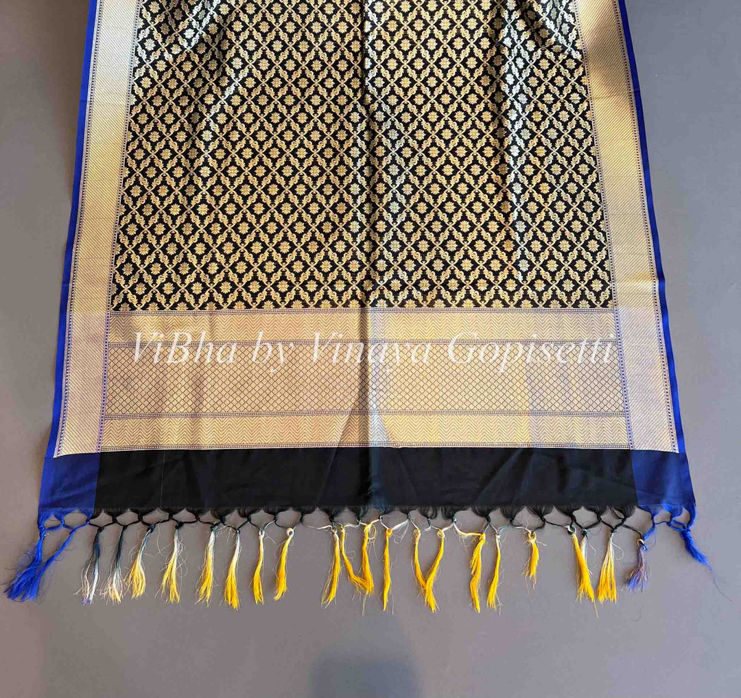 Dupatta - Black Benares Dupatta