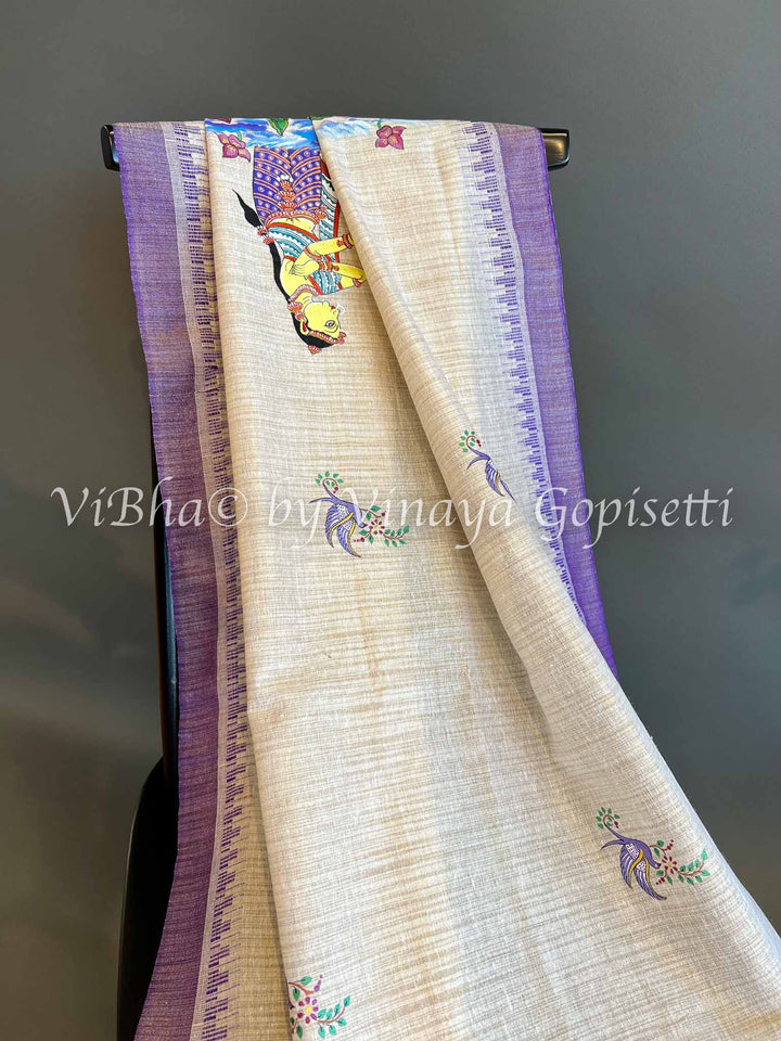 Dupatta - Hand Paint Khadi Cotton Dupatta