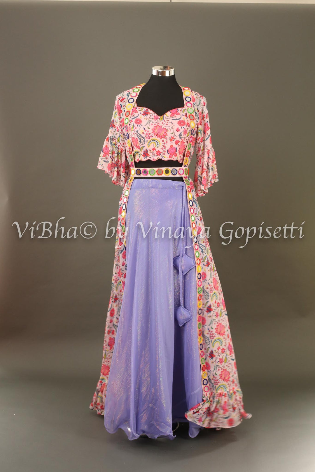 Lehengas - Lilac Jacket Style Lehenga