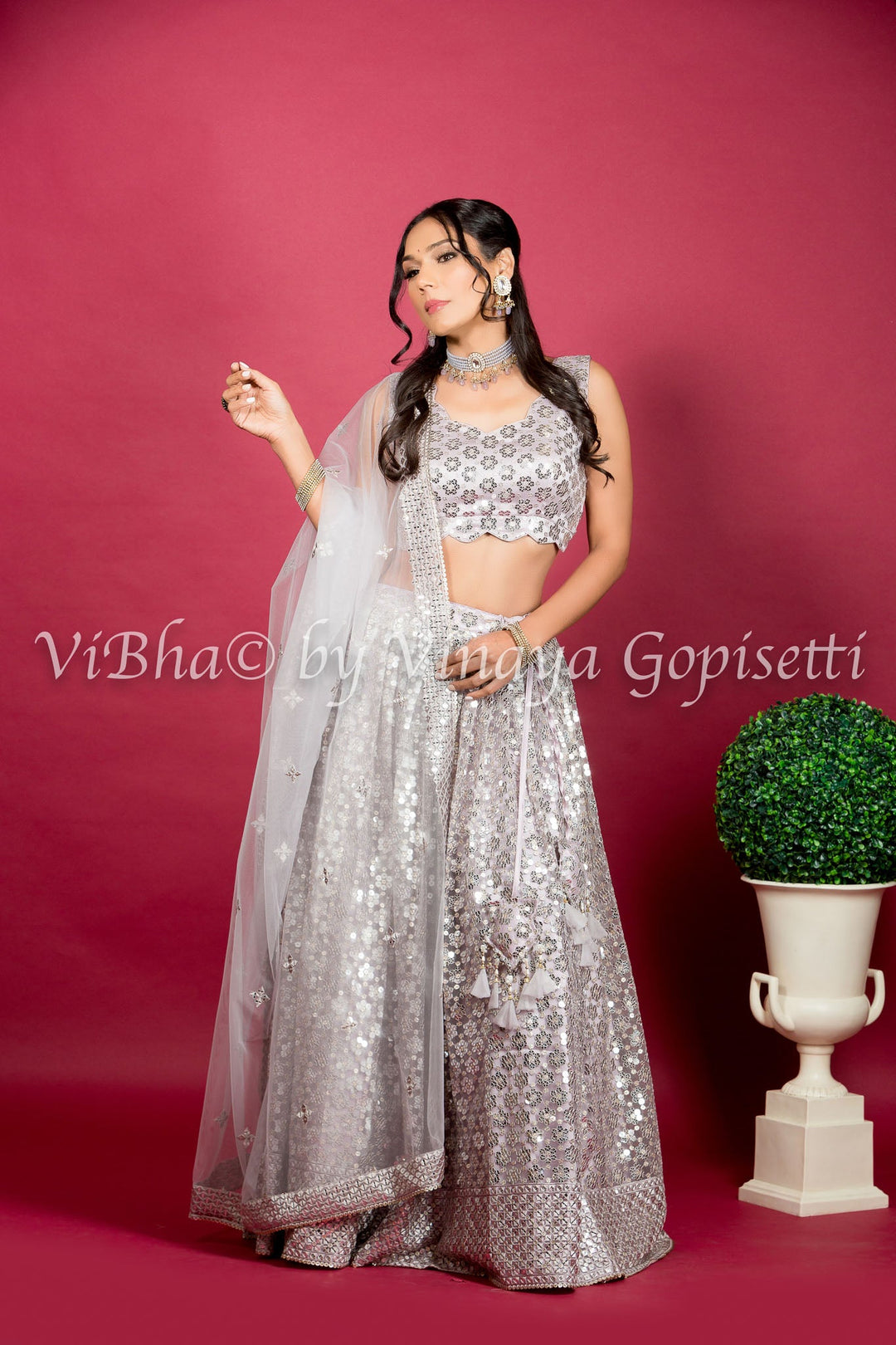 Lehengas - Mauve Sheen Lehenga