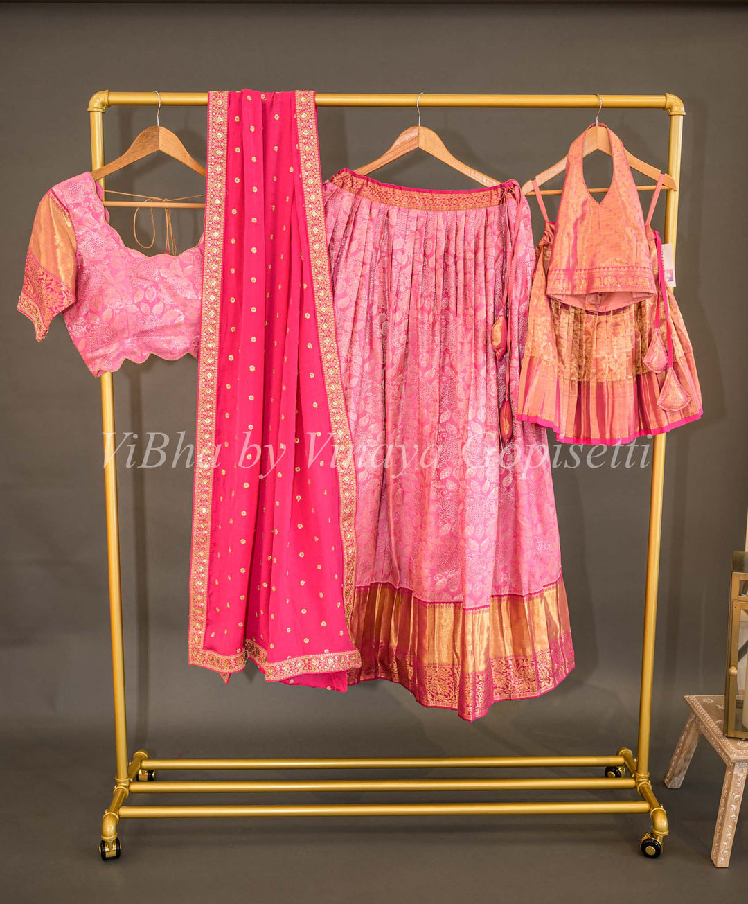 Lehengas - Mom And Daughter Kanjivaram Silk Lehenga Set