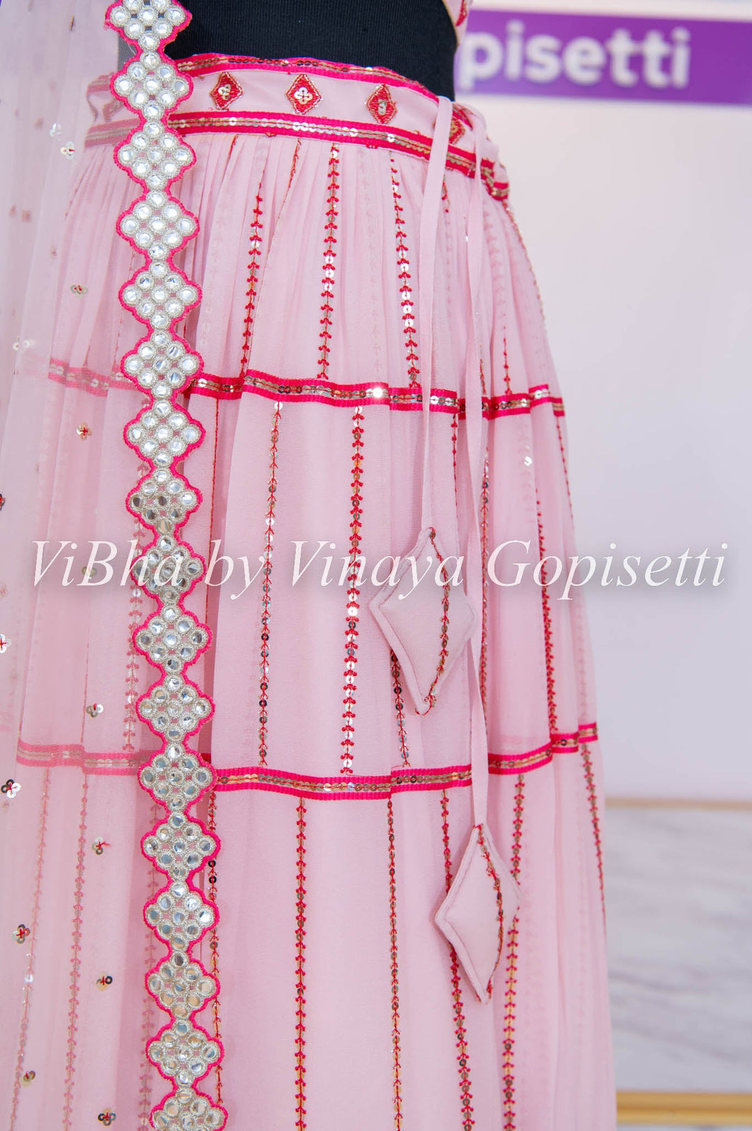 Lehengas - Pink Faux Lehenga