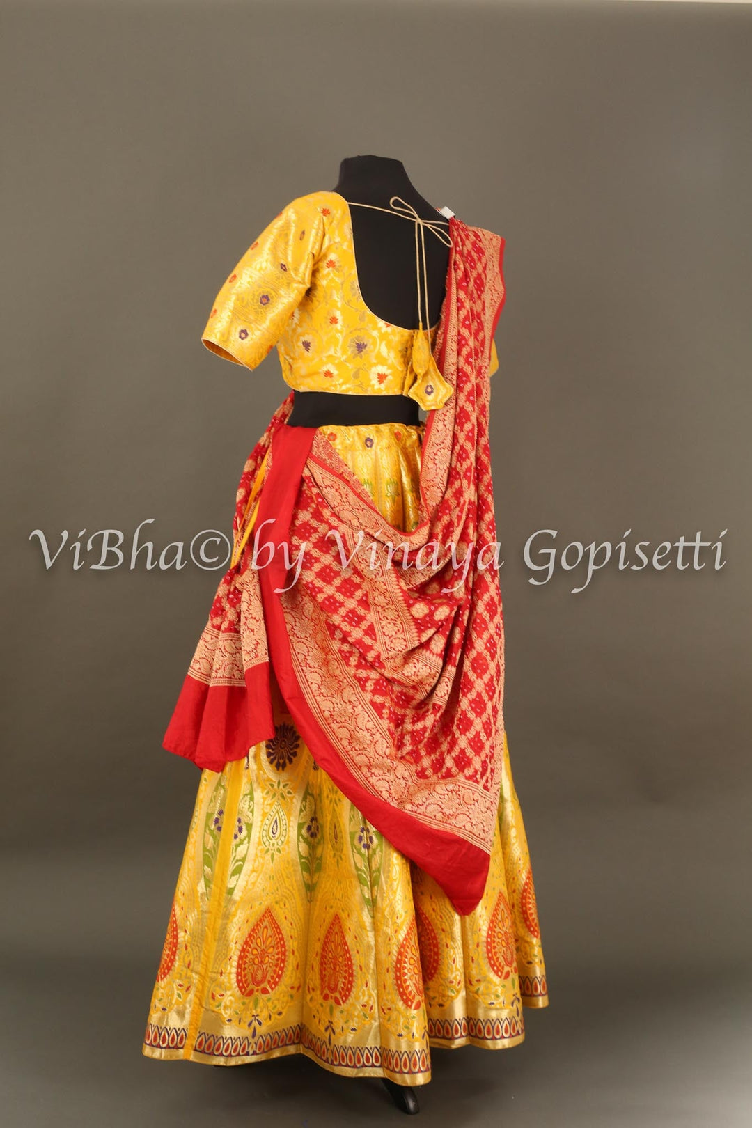 Lehengas - Yellow Handloom Benarasi Silk Lehenga