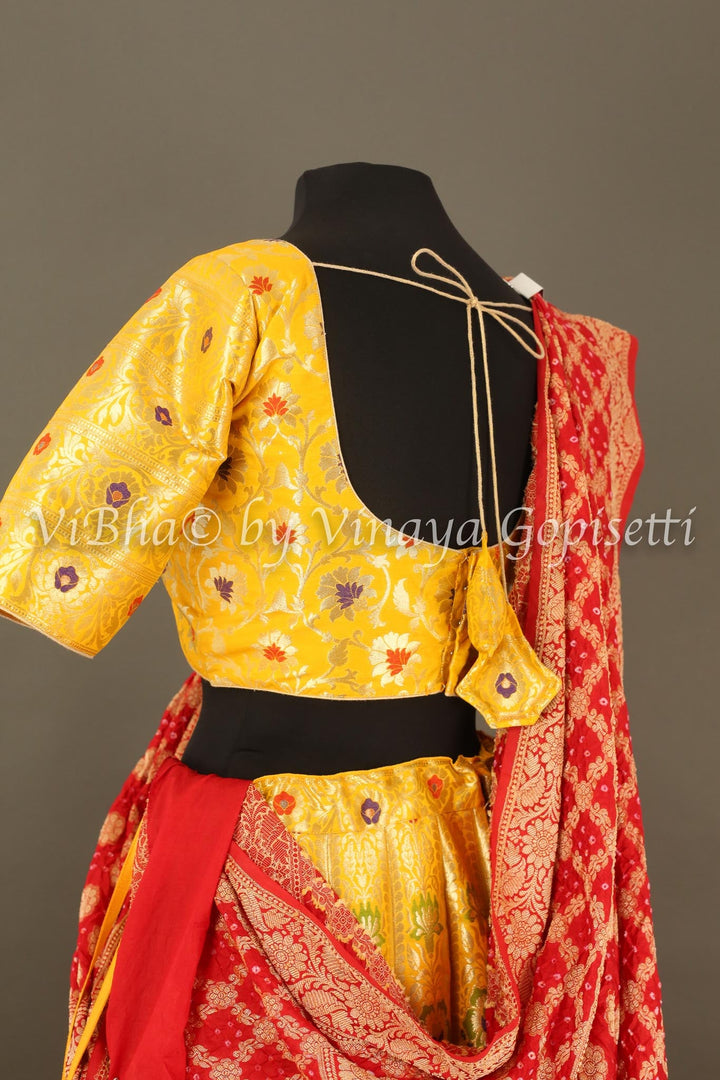 Lehengas - Yellow Handloom Benarasi Silk Lehenga