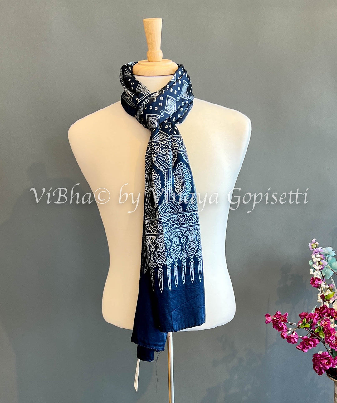 Mens Wear - Ajrakh Silk Stole/Scarf