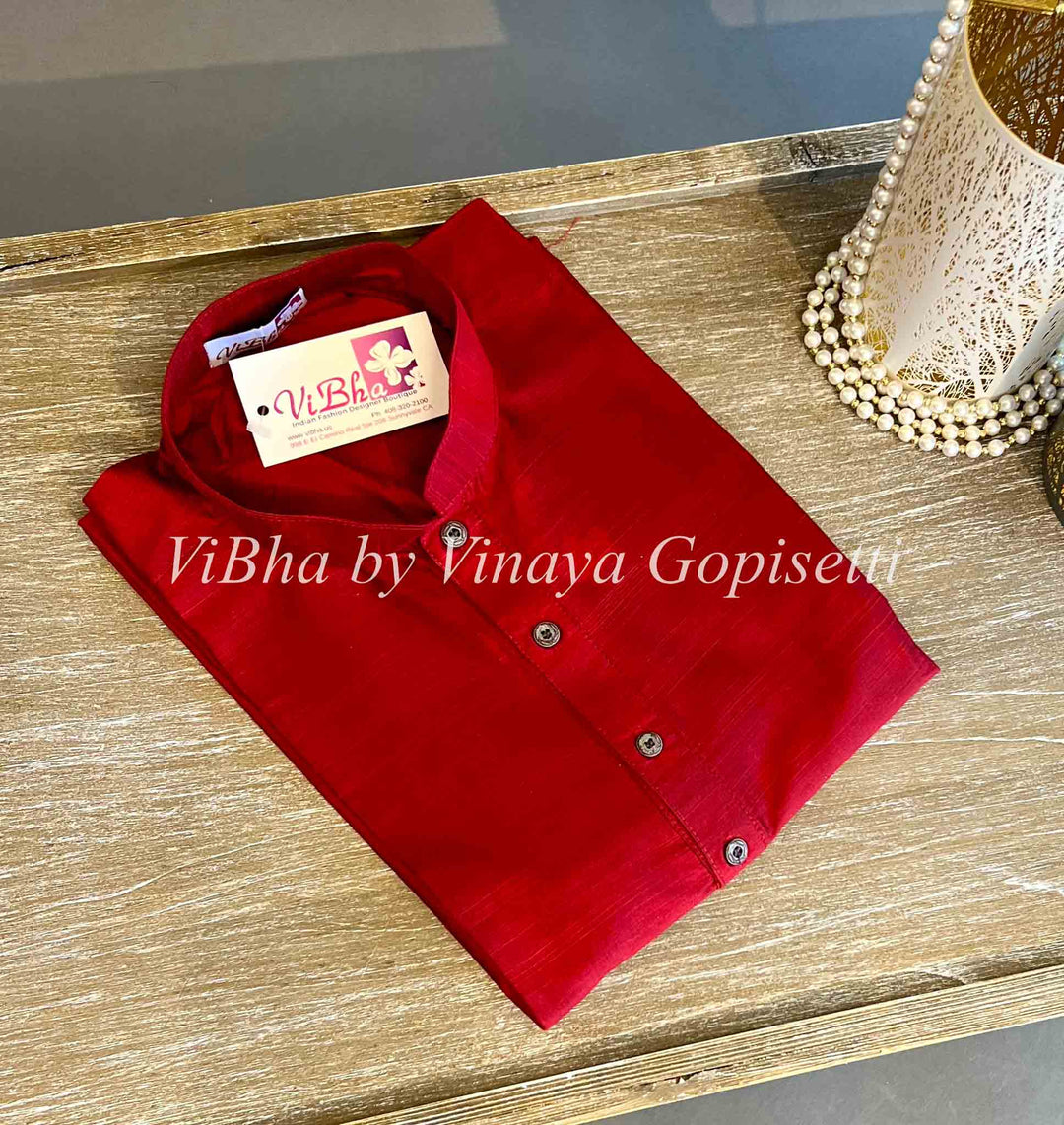 Mens Wear - Men's Plain Silk Kurta